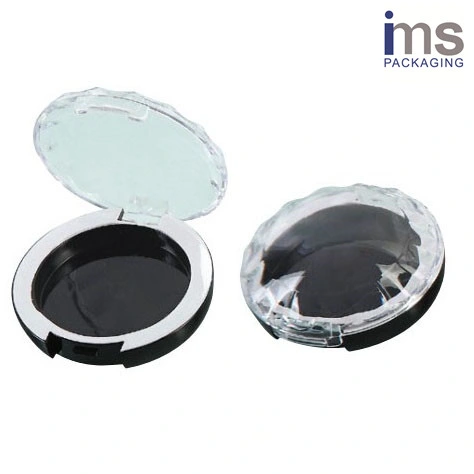 Customization Round Plastic Press Powder Compact Case with Mirror