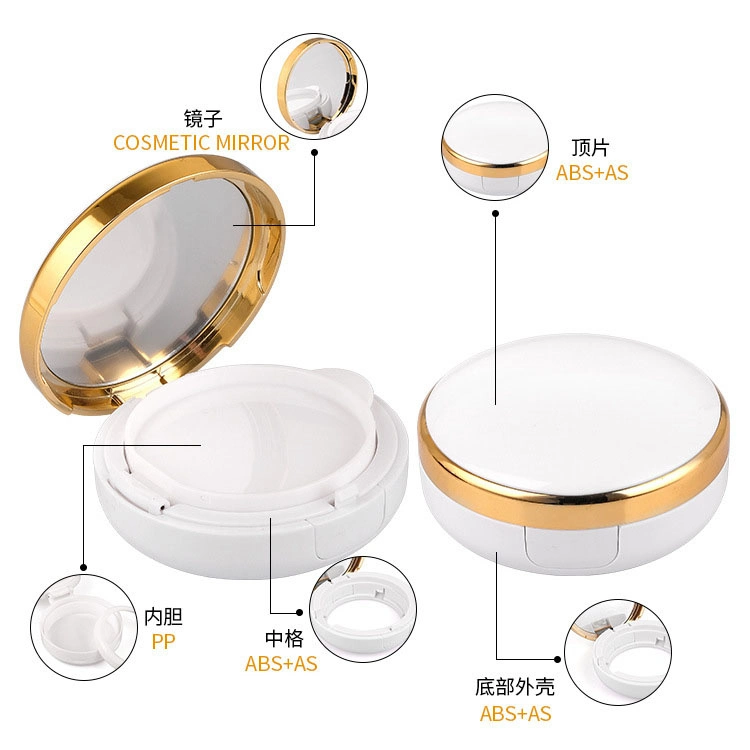 Luxury Bb Air Cushion Case Square Rose Gold Air Cushion Foundation Case Cushion Foundation Packaging Case Bb Cream Container