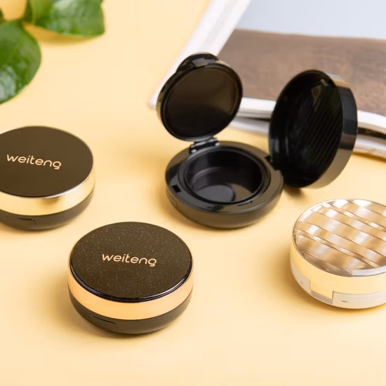 Échantillon gratuit d'emballage de poudre compacte de cas de fondation de coussin vide